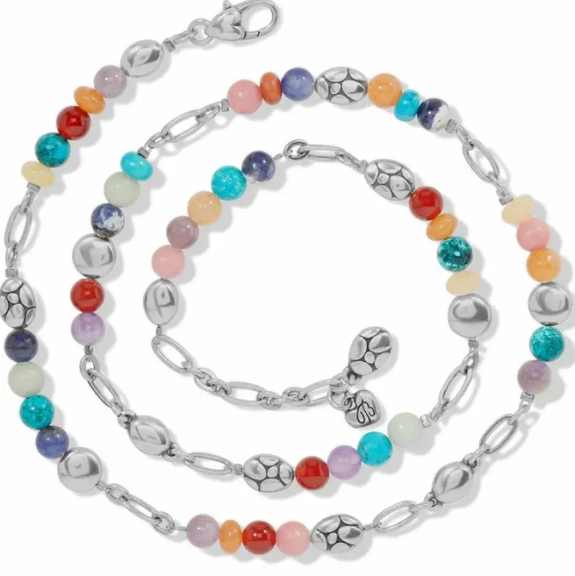 Brighton Pebble Paradise Adaptable Necklace Silver-Multi Sale