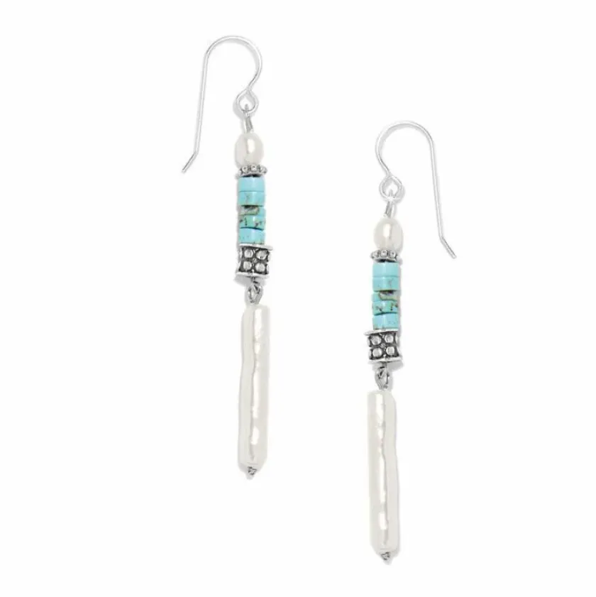 Brighton Pebble Pearl Coast French Wire Earrings Silver-Pearl Online