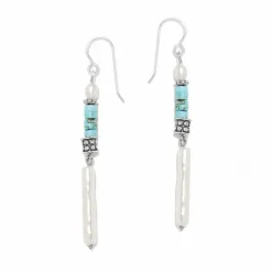 Brighton Pebble Pearl Coast French Wire Earrings Silver-Pearl Online