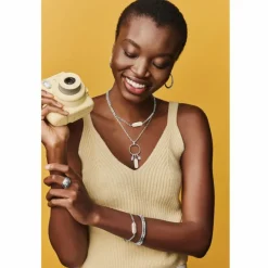 Brighton Pebble Pearl Double Link Bracelet Silver-Pearl Online