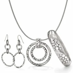 Brighton Pebble Rings French Wire Earrings Silver Online