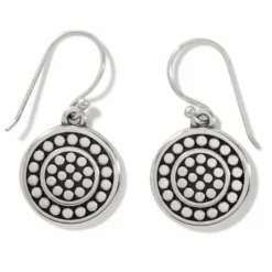 Brighton Pebble Round Reversible French Wire Earrings Silver Clearance
