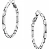 Brighton Pebble Small Hoop Earrings Silver Fashion
