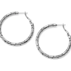 Brighton Pebble Small Hoop Earrings Silver Fashion