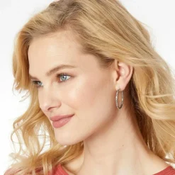 Brighton Pebble Small Hoop Earrings Silver Fashion