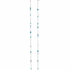 Brighton Pebble Turquoise And Pearl Convertible Y Necklace Silver-Turquoise Sale