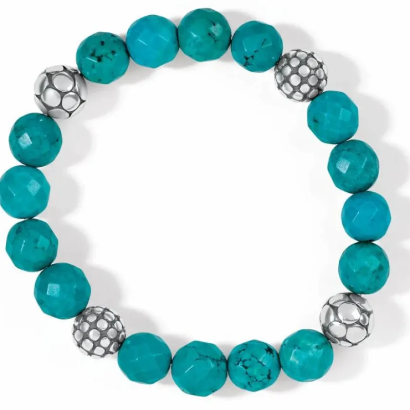 Brighton Pebble Turquoise Stretch Bracelet Silver-Turquoise Fashion