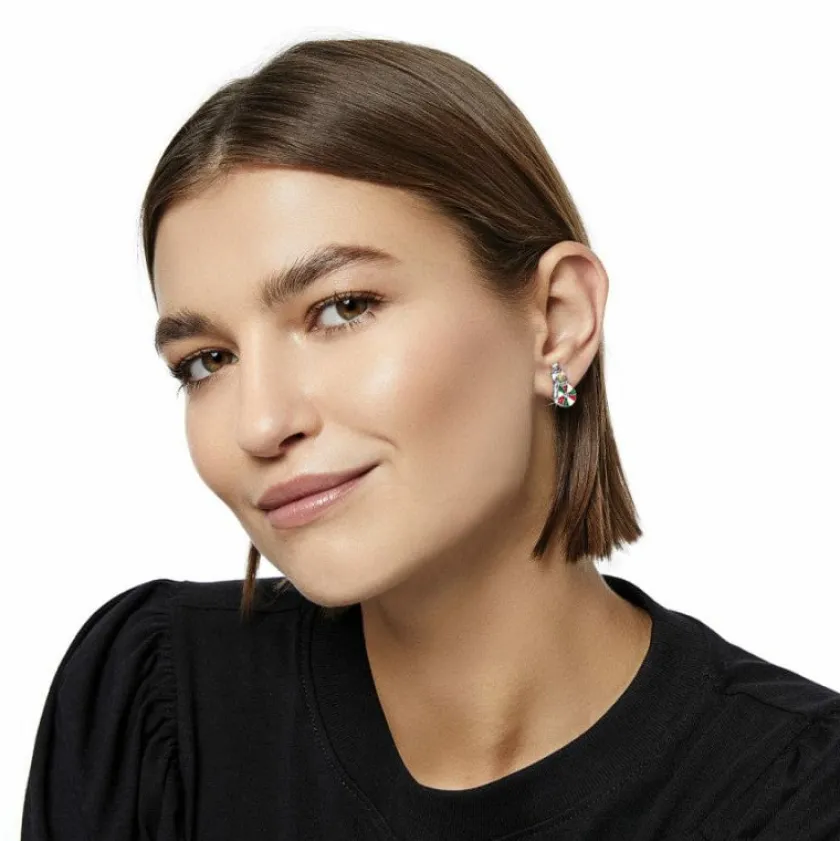 Brighton Peppermint Frost Post Earrings Silver-Multi Hot