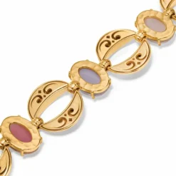 Brighton Pink Moon Link Bracelet Gold-Pink Hot