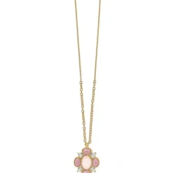 Brighton Pink Moon Pendant Long Necklace Gold-Pink New