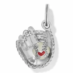 Brighton Play Ball Charm Silver-Whtie Outlet