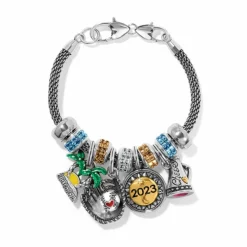 Brighton Play Ball Charm Bracelet Silver-Multi New