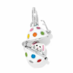 Brighton Polka Dot Easter Egg Charm White-Multi Clearance