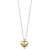 Brighton Precious Heart Two Tone Petite Necklace Silver-Gold Online