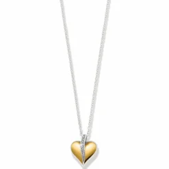 Brighton Precious Heart Two Tone Petite Necklace Silver-Gold Online