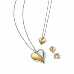 Brighton Precious Heart Two Tone Petite Necklace Silver-Gold Online