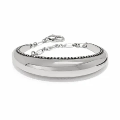 Brighton Pretty Tough Arch Bar Bracelet Silver New