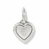 Brighton Pretty Tough Bold Heart Charm Silver New