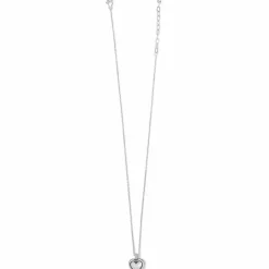Brighton Pretty Tough Bold Heart Petite Necklace Silver Outlet