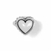 Brighton Pretty Tough Bold Heart Ring Silver New