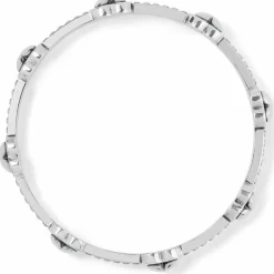 Brighton Pretty Tough Bold Petite Heart Bangle Silver Best