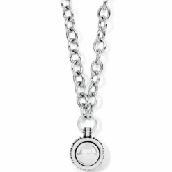 Brighton Pretty Tough Bold Stud Necklace Silver Fashion
