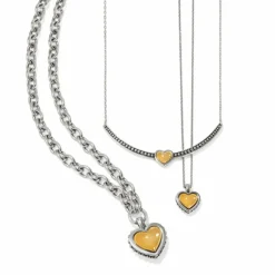 Brighton Pretty Tough Bold Two Tone Necklace Silver-Gold Outlet