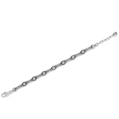 Brighton Pretty Tough Chain Bracelet Silver-Black Clearance
