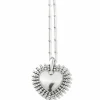 Brighton Pretty Tough Heart Necklace Silver Discount