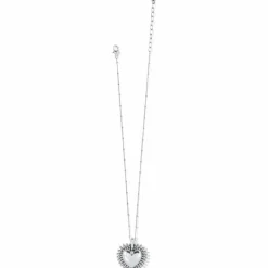 Brighton Pretty Tough Heart Necklace Silver Discount