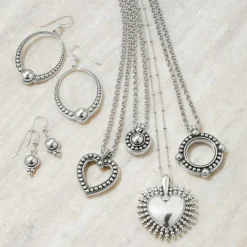 Brighton Pretty Tough Heart Necklace Silver Discount