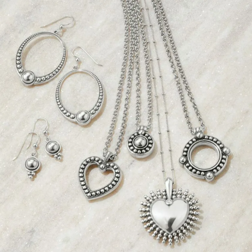 Brighton Pretty Tough Heart Necklace Silver Discount