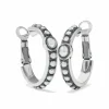 Brighton Pretty Tough Hoop Earrings Silver Fashion