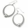 Brighton Pretty Tough Oval French Wire Earrings Silver Clearance