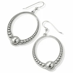 Brighton Pretty Tough Oval French Wire Earrings Silver Clearance