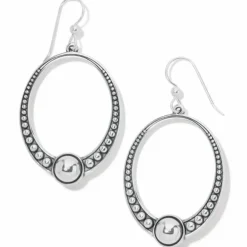 Brighton Pretty Tough Oval French Wire Earrings Silver Clearance