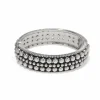Brighton Pretty Tough Pierced Hinge Bangle Silver Clearance