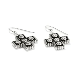 Brighton Pretty Tough Small Cross Earrings Silver Hot