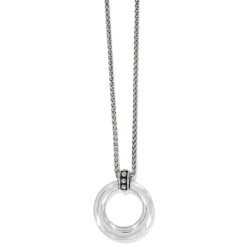 Brighton Pretty Tough Stud Large Circle Necklace Silver Sale