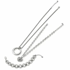 Brighton Pretty Tough Stud Large Circle Necklace Silver Sale