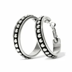 Brighton Pretty Tough Stud Large Leverback Hoop Earrings Silver Online
