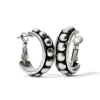 Brighton Pretty Tough Stud Medium Leverback Hoop Earrings Silver Outlet