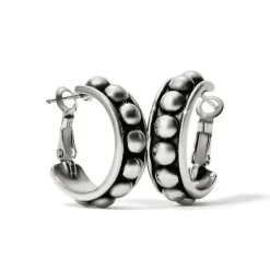 Brighton Pretty Tough Stud Medium Leverback Hoop Earrings Silver Outlet