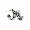 Brighton Pretty Tough Stud Post Hoop Earrings Silver Hot