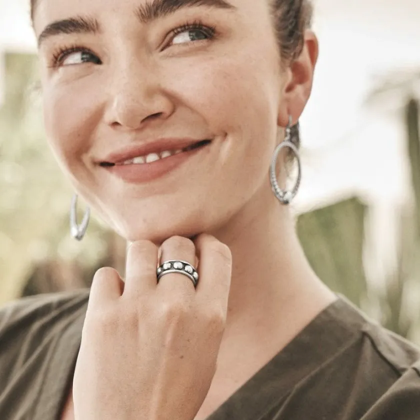Brighton Pretty Tough Stud Ring Silver Fashion