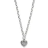 Brighton Pretty Tough Weave Heart Necklace Silver Fashion