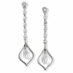Brighton Prism light Diamond Petite Post Drop Earrings Silver New