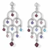 Brighton Prism Lights Amethyst Post Drop Earrings Silver-Purple New