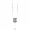 Brighton Protection Angel Pendant Necklace Silver-Pearl Fashion
