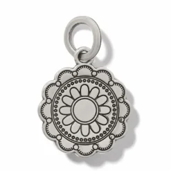 Brighton Pueblo Medallion Charm Silver-Blue Fashion
